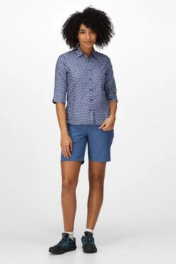 Regatta Blue Nimis V-Neck Half Sleeve Shirt
