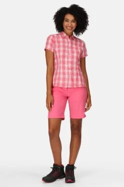 Regatta Pink Mindano VII Short Sleeve Shirt