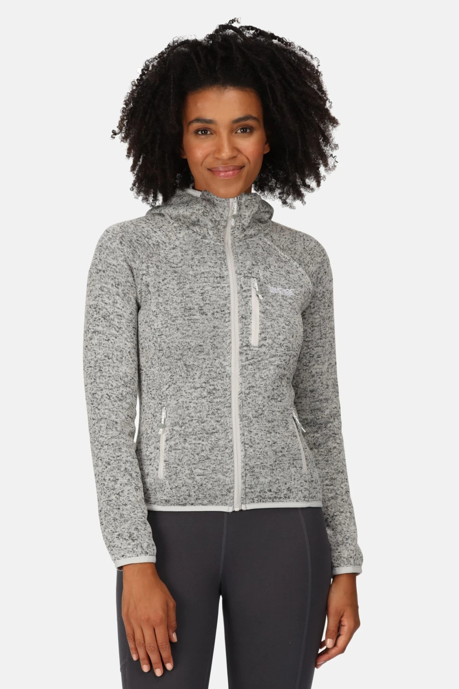 Regatta Womens Grey Newhill Full Zip Hooded Fleece - Image 3