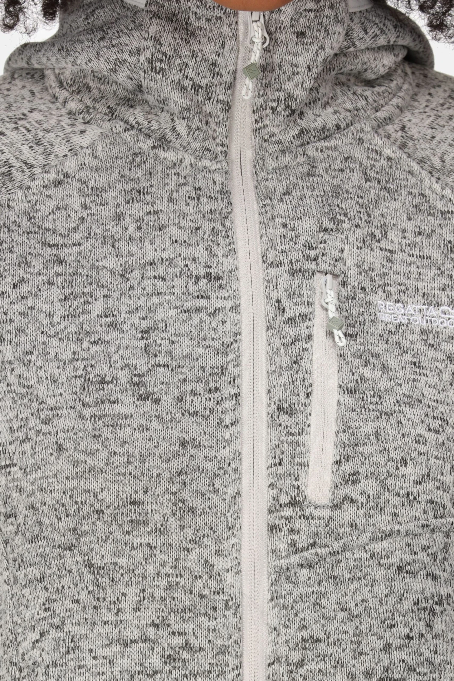 Regatta Womens Grey Newhill Full Zip Hooded Fleece - Image 4