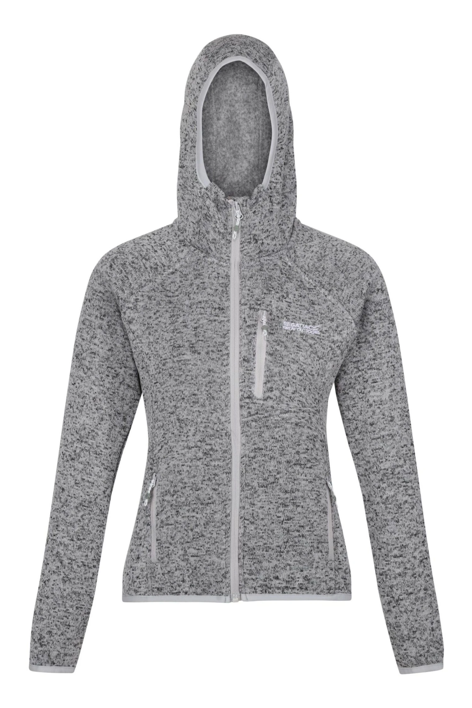 Regatta Womens Grey Newhill Full Zip Hooded Fleece - Image 5