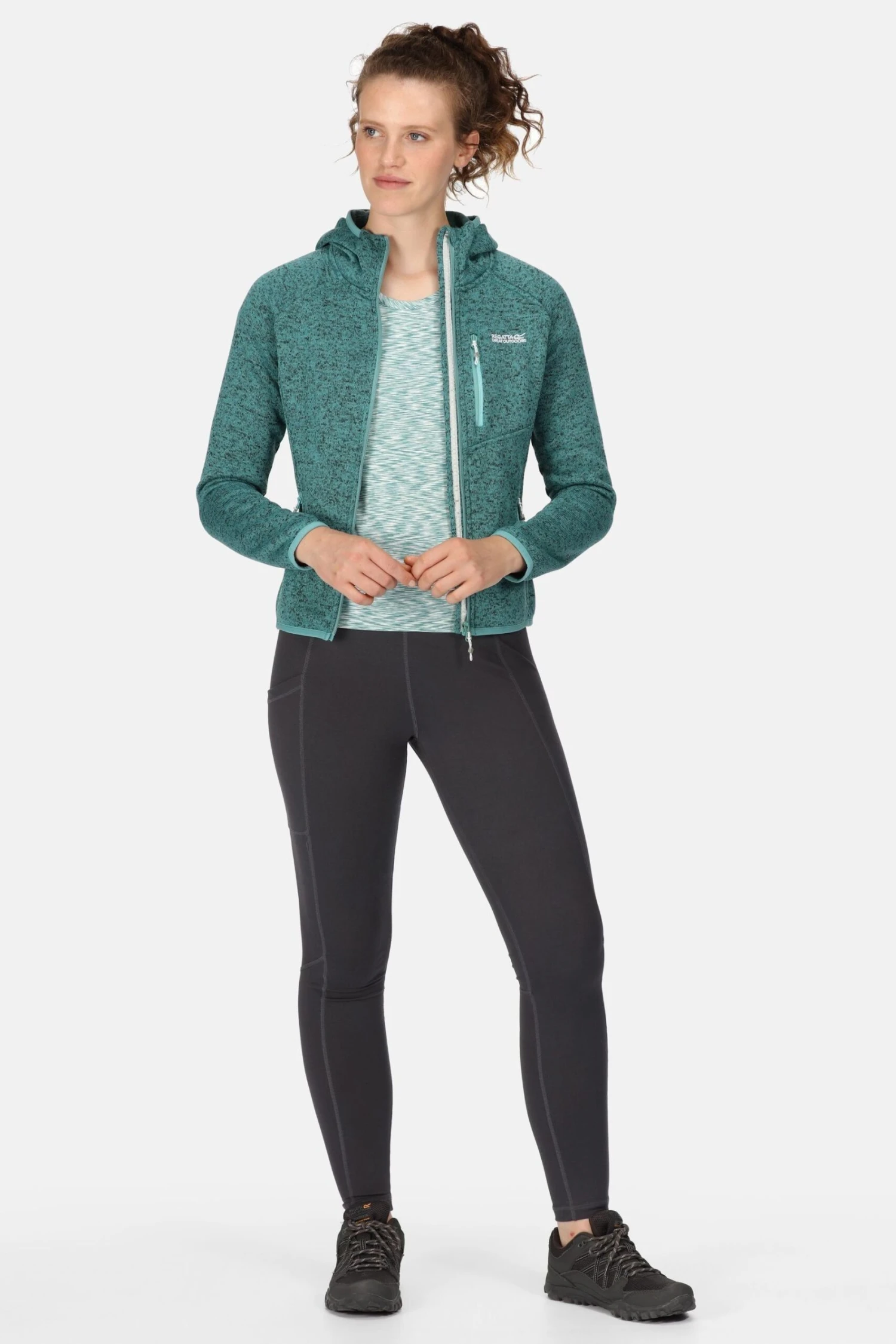 Regatta Womens Blue Newhill Full Zip Hooded Fleece