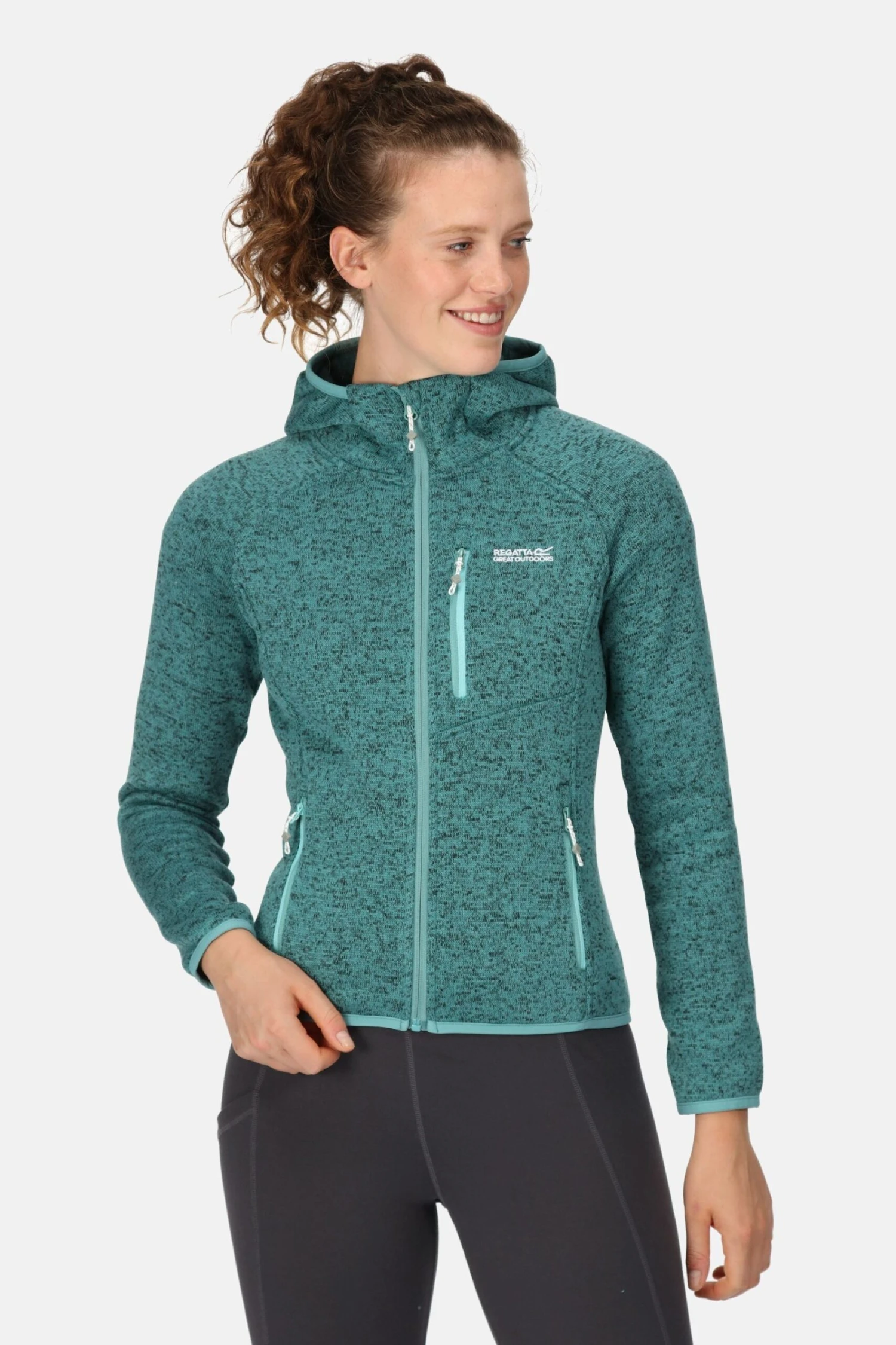 Regatta Womens Blue Newhill Full Zip Hooded Fleece - Image 3