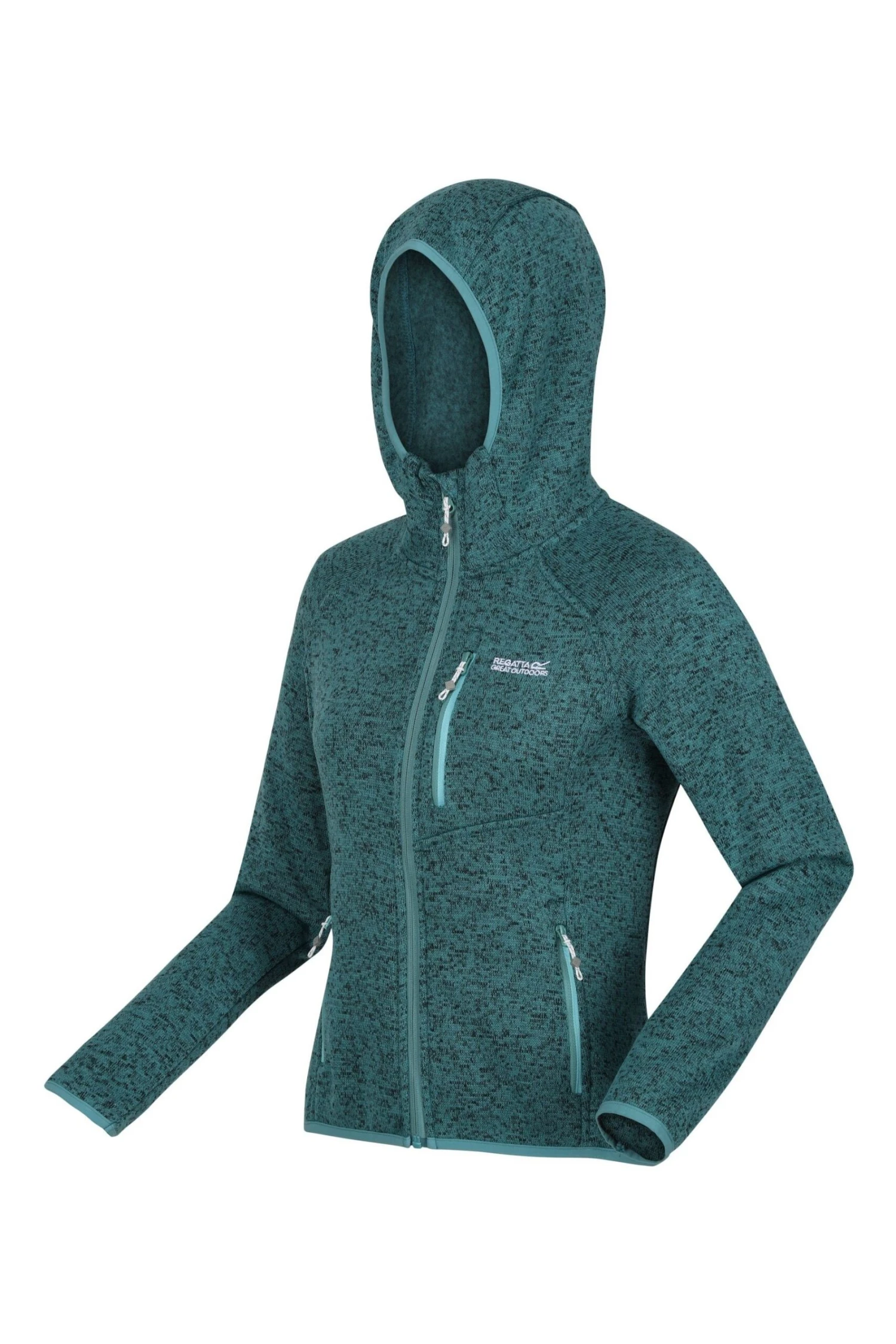 Regatta Womens Blue Newhill Full Zip Hooded Fleece - Image 7
