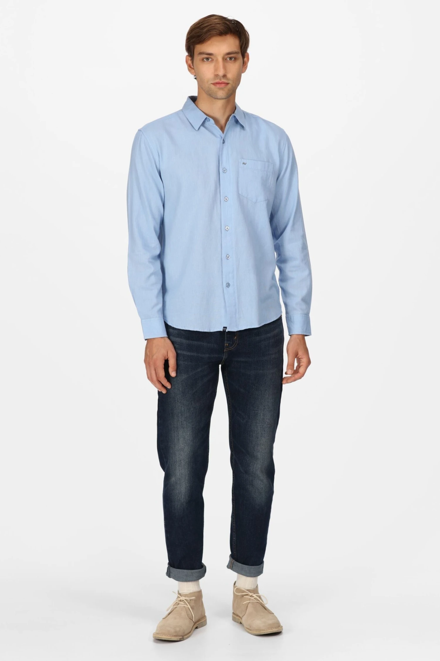 Regatta Blue Brycen Long Sleeve Shirt