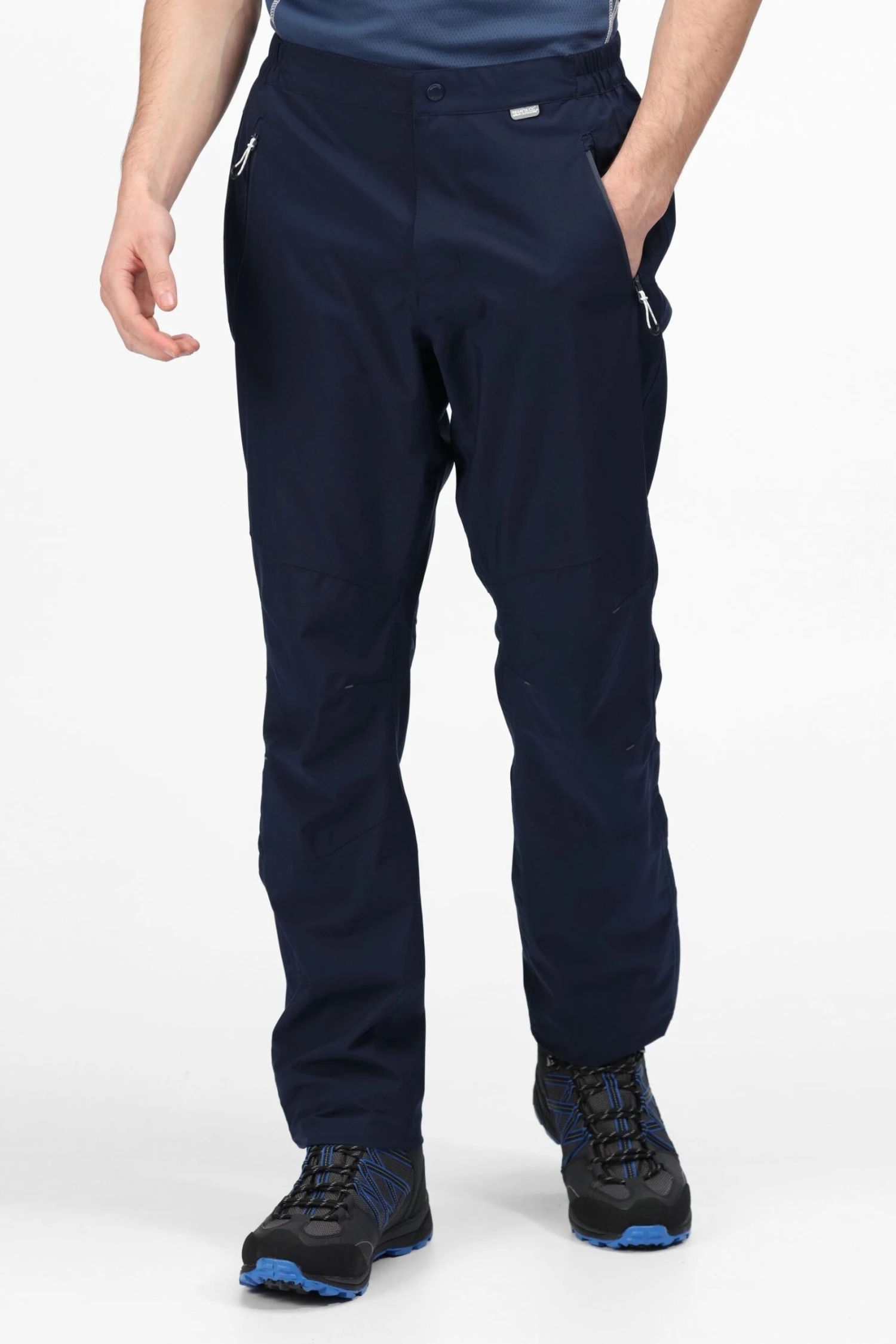 Regatta Blue Highton Stretch Long Leg Length Waterproof Over Trousers