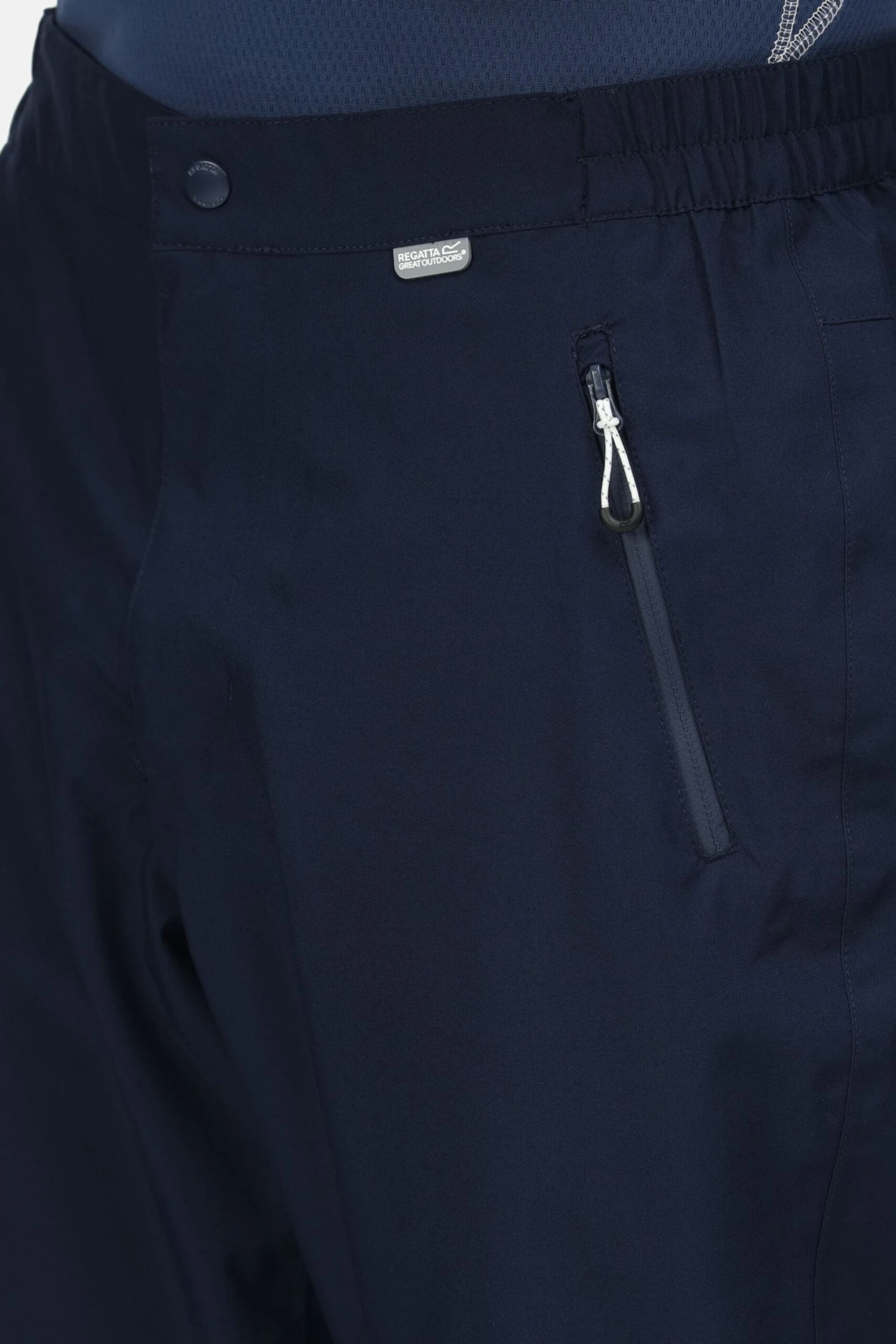 Regatta Blue Highton Stretch Long Leg Length Waterproof Over Trousers - Image 4